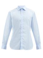 Matchesfashion.com Emma Willis - Superior French-cuff Cotton-poplin Shirt - Mens - Light Blue