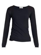 Matchesfashion.com Lemaire - Twisted Hem Crepe Top - Womens - Navy