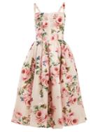 Dolce & Gabbana Rose-print Silk Organza Dress