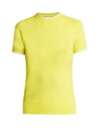 Matchesfashion.com Joostricot - Slim Fit Cotton Blend Sweater - Womens - Yellow