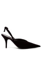 Balenciaga Knife Velvet Slingback Pumps