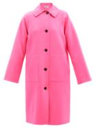 Loewe - Wide-sleeve Wool-blend Coat - Womens - Pink