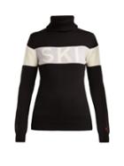 Matchesfashion.com Perfect Moment - Ski Roll Neck Wool Sweater - Womens - Black Grey