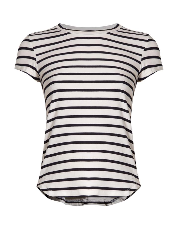 Frame Round-neck Striped Jersey T-shirt