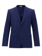 Matchesfashion.com Alexander Mcqueen - Single-breasted Wool-blend Suit Jacket - Mens - Indigo