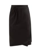 Vivienne Westwood - Mid-rise Draped Cady Skirt - Womens - Black
