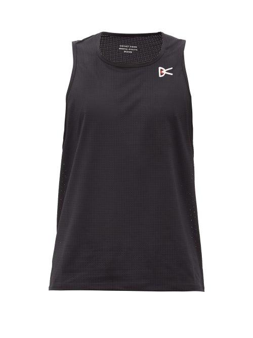 Matchesfashion.com District Vision - Logo-print Mesh Tank Top - Mens - Black