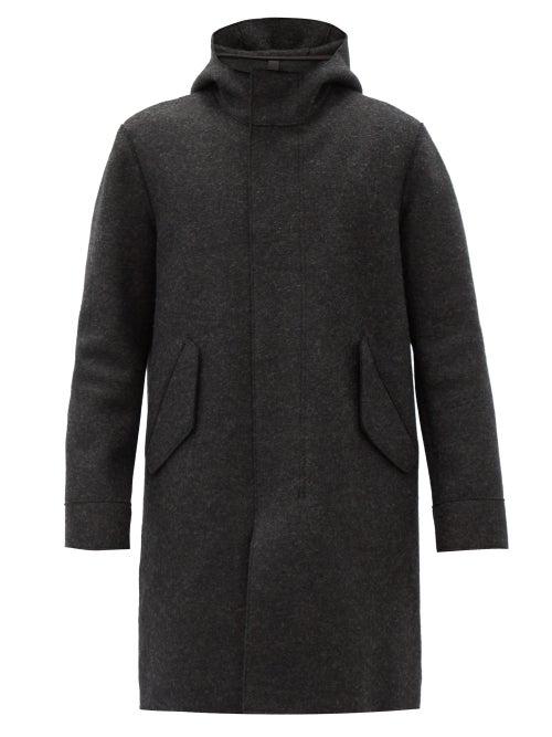 Matchesfashion.com Harris Wharf London - Single-breasted Pressed-wool Coat - Mens - Black