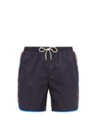 Matchesfashion.com Gucci - Logo Stripe Swim Shorts - Mens - Navy