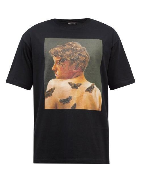 Undercover - X Markus Kesson Butterfly-print Cotton T-shirt - Mens - Black
