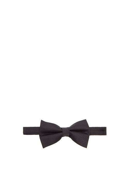 Matchesfashion.com Balmain - Silk-faille Bow Tie - Mens - Black