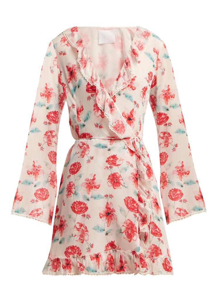 Athena Procopiou Floral-print Silk Wrap Dress
