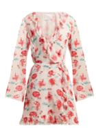Athena Procopiou Floral-print Silk Wrap Dress