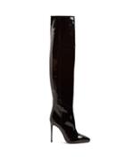 Matchesfashion.com Aquazzura - Alma 105 Patent Leather Over The Knee Boots - Womens - Black