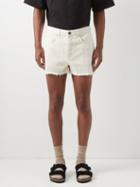 Raey - Frayed-hem Denim Shorts - Mens - Ivory