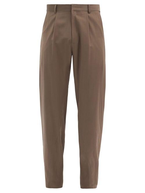 Matchesfashion.com Bianca Saunders - Clive High-rise Wool Trousers - Mens - Beige