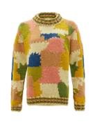 Matchesfashion.com Ssone - Greenham Patchworked Organic Merino-wool Sweater - Womens - Multi