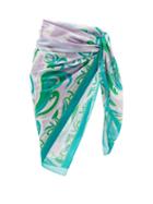 Ladies Beachwear Emilio Pucci - Albizia-print Cotton Sarong - Womens - Green