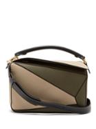 Matchesfashion.com Loewe - Puzzle Tri Colour Leather Bag - Womens - Khaki Multi