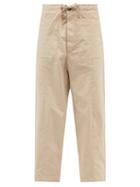 Barena Venezia - Pavion Cropped Cotton-poplin Trousers - Mens - Beige