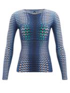Matchesfashion.com Marine Serre - Moonfish Skin-print Jersey Top - Womens - Blue Print