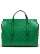 Matchesfashion.com Gucci - Gg-embossed Leather Holdall - Mens - Green