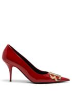 Matchesfashion.com Balenciaga - Bb D'orsay Patent Leather Pumps - Womens - Red