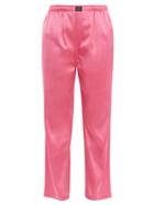 Matchesfashion.com Balenciaga - Straight Leg Satin Trousers - Womens - Pink
