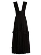 Maria Lucia Hohan Polynesia Pleated Silk-mouselline Gown