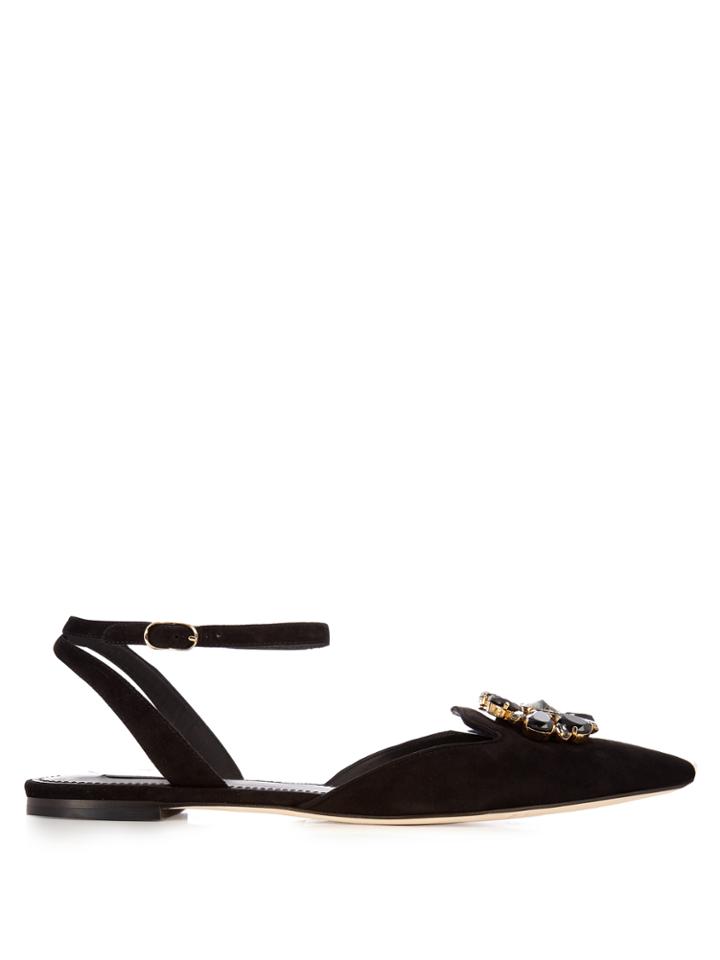 Dolce & Gabbana Belluci Suede Flats