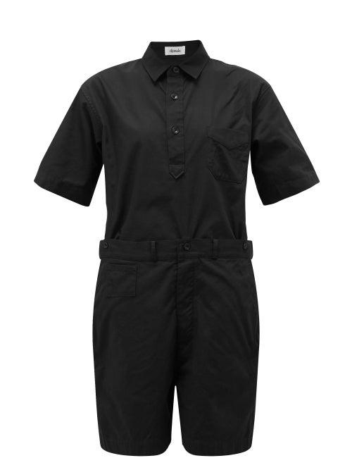 Matchesfashion.com Chimala - Short-sleeved Cotton Playsuit - Womens - Black