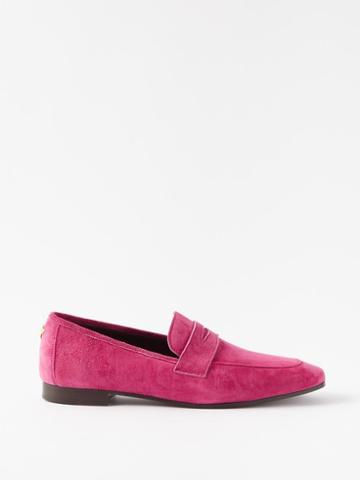 Bougeotte - Flneur Suede Loafers - Womens - Fuschia
