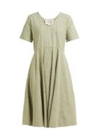 Matchesfashion.com Ace & Jig - Luella Striped Cotton Dress - Womens - Green Multi