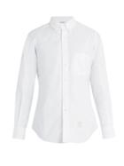 Matchesfashion.com Thom Browne - Button Down Collar Cotton Shirt - Mens - White