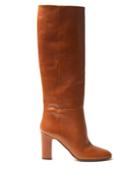 Aquazzura Brera Block-heel Leather Boots