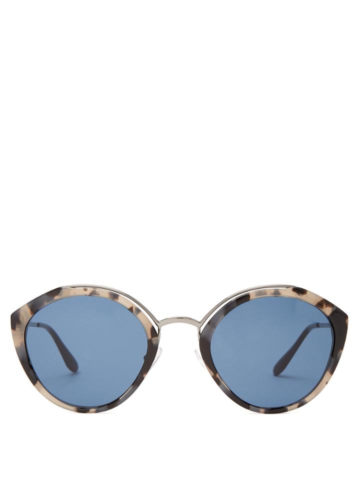 Prada Eyewear Round-frame Tortoiseshell Sunglasses