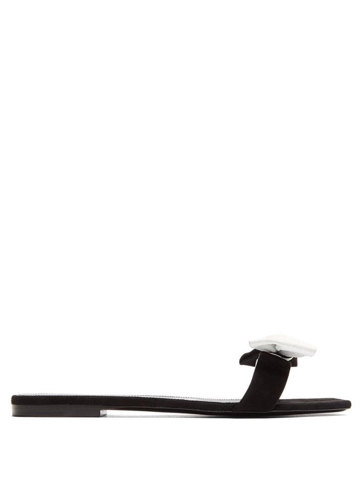 Saint Laurent Amber Leather Slides