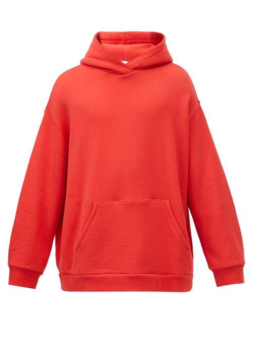 Matchesfashion.com Raey - Oversized Cotton-jersey Hooded Sweatshirt - Mens - Red