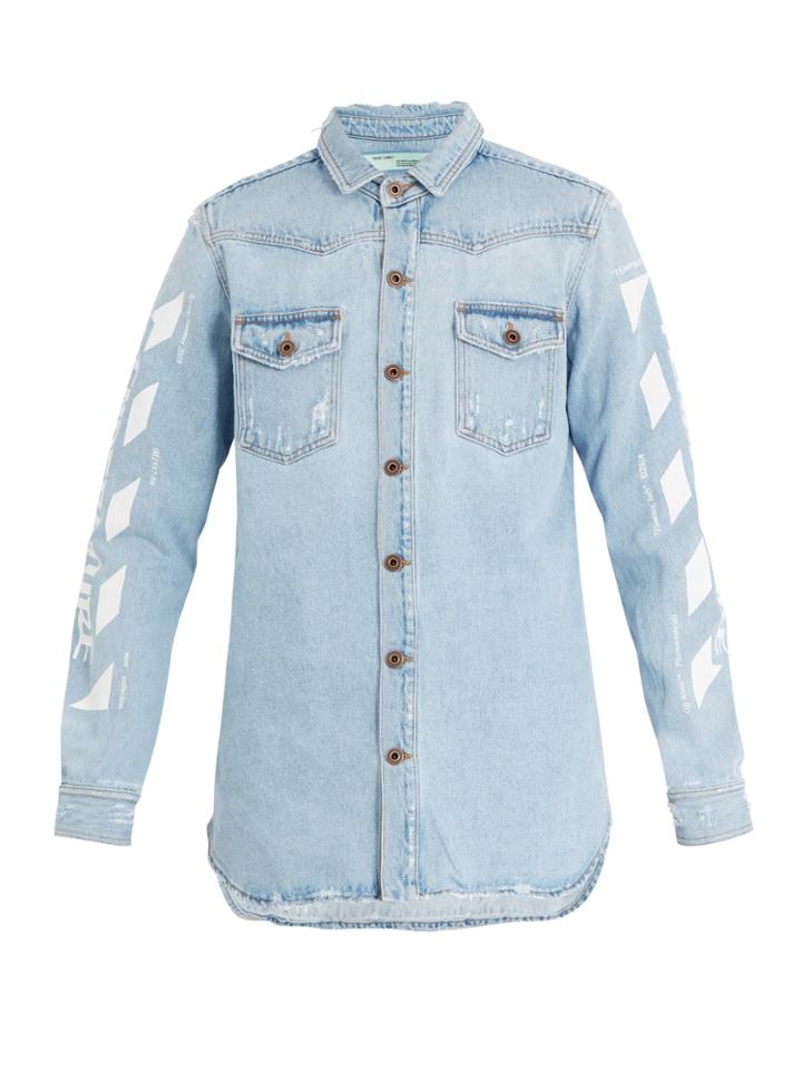 Off-white Temperature-print Denim Shirt