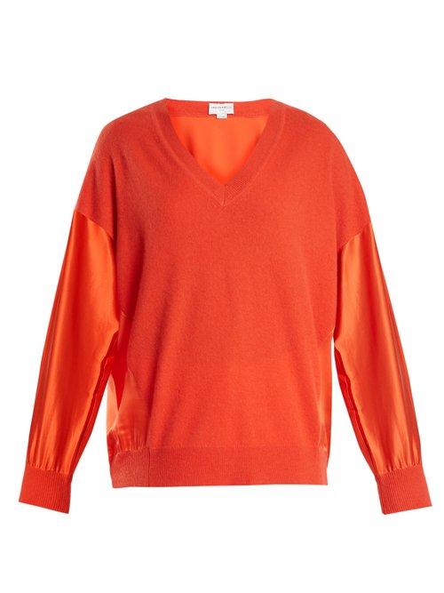 Matchesfashion.com Amanda Wakeley - Vikanda Cashmere And Silk Sweater - Womens - Red