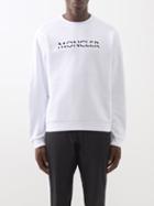Moncler - Logo-embroidered Cotton-jersey Sweatshirt - Mens - White