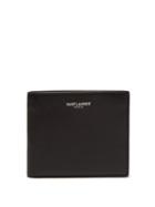 Matchesfashion.com Saint Laurent - Logo-print Leather Bi-fold Wallet - Mens - Black