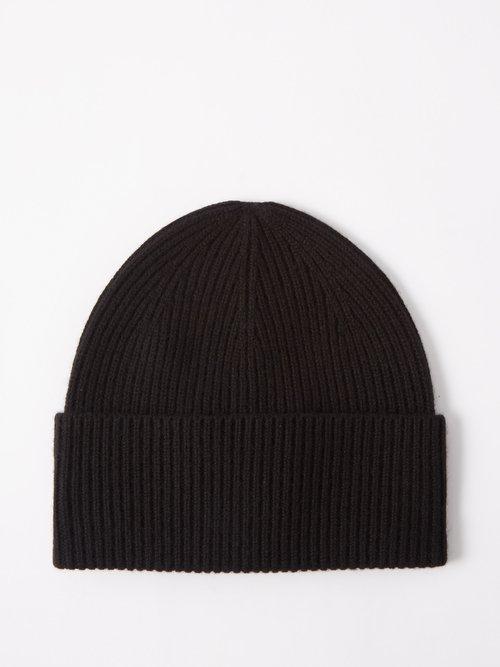 Toteme - Ribbed Wool-blend Beanie Hat - Womens - Black