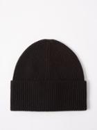 Toteme - Ribbed Wool-blend Beanie Hat - Womens - Black
