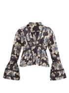 Matchesfashion.com Dodo Bar Or - Enid Floral Print Cotton Shirt - Womens - Black Multi