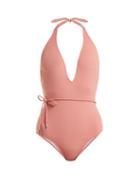 Matchesfashion.com On The Island - Hawaki V Neck Swimsuit - Womens - Pink