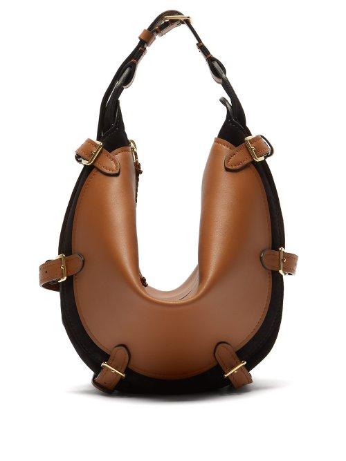 Matchesfashion.com Altuzarra - Play Small Buckled Leather And Suede Bag - Womens - Beige Multi