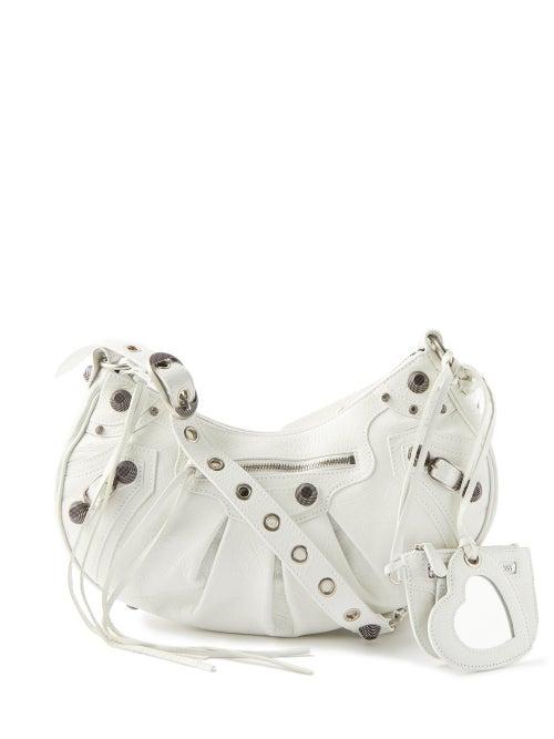 Balenciaga - Cagole S Leather Shoulder Bag - Womens - White