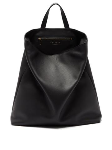 Matchesfashion.com Tsatsas - Fluke Grained-leather Tote Bag - Womens - Black