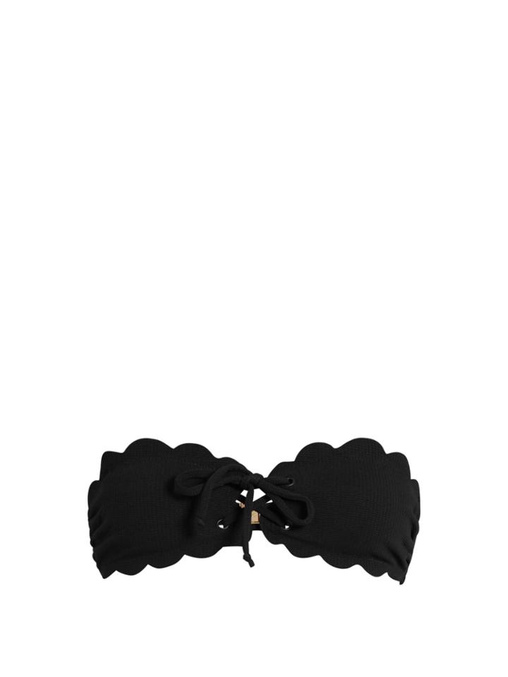 Marysia Antibes Scallop-edged Bandeau Bikini Top